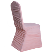 200 GSM Grade A Quality Ruched Chair Cover By Eastern Mills - Spandex/Lycra - Blush