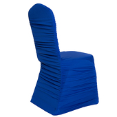 200 GSM Grade A Quality Ruched Chair Cover By Eastern Mills - Spandex/Lycra - Royal Blu