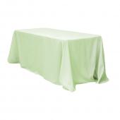 90" x 156" Rectangular 125-130 GSM Polyester Tablecloth - Sage Green