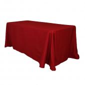 90" x 156" Rectangular 125-130 GSM Polyester Tablecloth - Apple Red