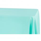 90" x 156" Rectangular 125-130 GSM Polyester Tablecloth - Turquoise