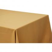 90" x 156" Rectangular 125-130 GSM Polyester Tablecloth - Gold