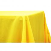 90" x 156" Rectangular 125-130 GSM Polyester Tablecloth - Yellow