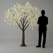 6ft Artificial Cherry Blossom Tree — White, 10 Interchangeable Branches | Customize for Weddings & Events | ModTree™ Collections