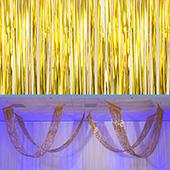Citron - Metallic Fringe Ceiling Curtain - Choose your Length