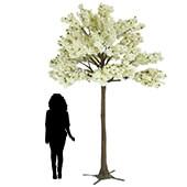 12FT Tall Large Fake Hydrangea Bloom Tree - White/Ivory