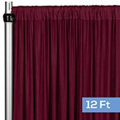 4-Way Stretch Spandex Drape Panel - 12ft Long - Burgundy