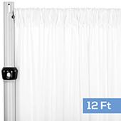 50% OFF LIQUIDATION – 4-Way Stretch Spandex Drape Panel - 12ft Long - White