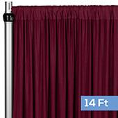 50% OFF LIQUIDATION – 4-Way Stretch Spandex Drape Panel - 14ft Long x 60 inches width - Burgundy