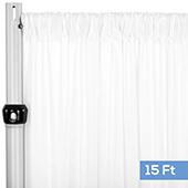 50% OFF LIQUIDATION – 4-Way Stretch Spandex Drape Panel - 15ft Long 14ft Long x 60 inches width - White