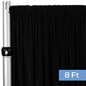 50% OFF LIQUIDATION – 4-Way Stretch Spandex Drape Panel - 8FT Long x 60 inches width - Black