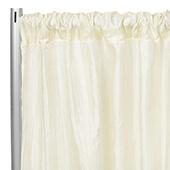 Accordion Crushed Taffeta - 10ft Long x 54" Wide Drape/Backdrop Panel - Ivory