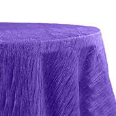Accordion Crushed Taffeta - 120" Round Tablecloth - Purple