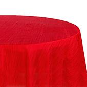 Accordion Crushed Taffeta - 120" Round Tablecloth - Red