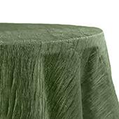 Accordion Crushed Taffeta - 120" Round Tablecloth - Willow Green