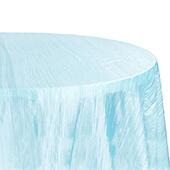 Accordion Crushed Taffeta - 120" Round Tablecloth - Baby Blue