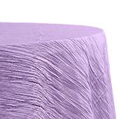 Accordion Crushed Taffeta - 132" Round Tablecloth - Victorian Lilac/Wisteria