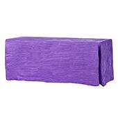 Accordion Crushed Taffeta - 90"x132" Rectangular Tablecloth - Purple