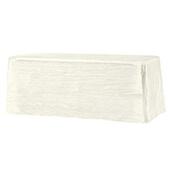 Accordion Crushed Taffeta - 90"x132" Rectangular Tablecloth - Ivory