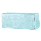 Accordion Crushed Taffeta - 90"x156" Rectangular Tablecloth - Baby Blue