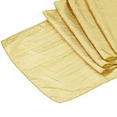 Accordion Crushed Taffeta Table Runner - Gold