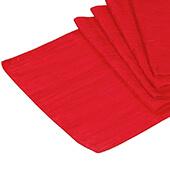 Accordion Crushed Taffeta Table Runner - Red