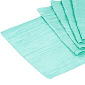 Accordion Crushed Taffeta Table Runner - Turquoise