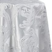 Metallic Aurora Tablecloth by Eastern Mills - White - Many Size Options
