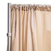 *FR* LUXE Satin Drape Panel by Eastern Mills (59" Wide) w/ 4" Sewn Rod Pocket - Bubbly Champagne