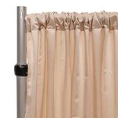*FR* LUXE Satin Drape Panel by Eastern Mills (59" Wide) w/ 4" Sewn Rod Pocket - Champagne