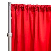 *FR* LUXE Satin Drape Panel by Eastern Mills (59" Wide) w/ 4" Sewn Rod Pocket - Roja Red