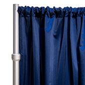 *FR* LUXE Satin Drape Panel by Eastern Mills (59" Wide) w/ 4" Sewn Rod Pocket - Storm Navy