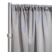 *FR* LUXE Satin Drape Panel by Eastern Mills (59" Wide) w/ 4" Sewn Rod Pocket - Ultra Platinum