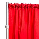 *FR* LUXE Satin Drape Panel by Eastern Mills (59" Wide) w/ 4" Sewn Rod Pocket - Valentine Red