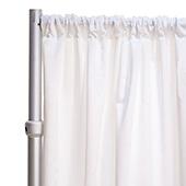 *FR* LUXE Satin Drape Panel by Eastern Mills (59" Wide) w/ 4" Sewn Rod Pocket - White