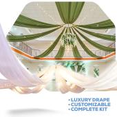 10-Panel Starburst 21ft Ceiling Draping Kit (44 Feet Wide)