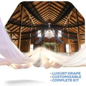 10-Panel Starburst 40ft Ceiling Draping Kit (82 Feet Wide)