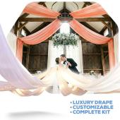 4-Panel 10ft Starburst Ceiling Draping Kit (22 Feet Wide)