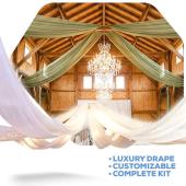 4-Panel 21ft Starburst Ceiling Draping Kit (44 Feet Wide)