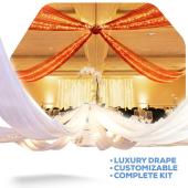 4-Panel 30ft Starburst Ceiling Draping Kit (62 Feet Wide)