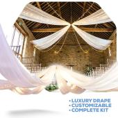 4-Panel 40ft Starburst Ceiling Draping Kit (82 Feet Wide)