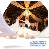 6-Panel 10ft Starburst Ceiling Draping Kit (22 Feet Wide)