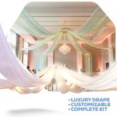 6-Panel 12ft Starburst Ceiling Draping Kit (26 Feet Wide)