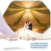 6-Panel 21ft Starburst Ceiling Draping Kit (44 Feet Wide)