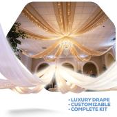 8-Panel Starburst 21ft Ceiling Draping Kit (44 Feet Wide)