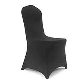 200 GSM Grade A Quality Spandex (Lycra) Banquet & Wedding Chair Cover By Eastern Mills in Black Color