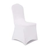 200 GSM Grade A Quality Spandex (Lycra) Banquet & Wedding Chair Cover By Eastern Mills in White Color