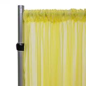 *FR* Crushed Sheer Voile Curtain Panel by Eastern Mills w/ 4" Pockets - 10ft Wide - Baby Yellow