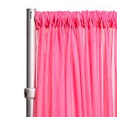 *FR* 10ft Wide Sheer Voile Curtain Panel by Eastern Mills w/ 4" Pockets - Bubble Gum Pink
