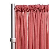 Crushed Sheer Voile Curtain Panel  w/ 4" Pockets by Eastern Mills - 10ft Wide - Dusty Rose